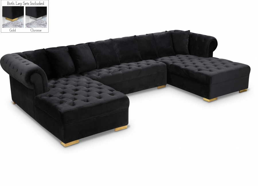 698Black-Sectional
