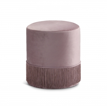 Meridian Furniture Harper Pink Velvet Ottoman Stool