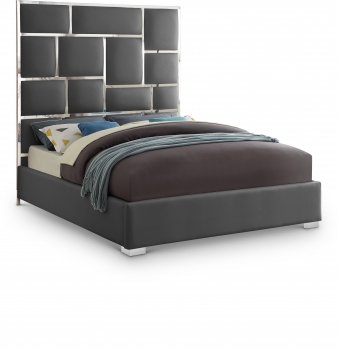 Grey Milan-Bed-Leather