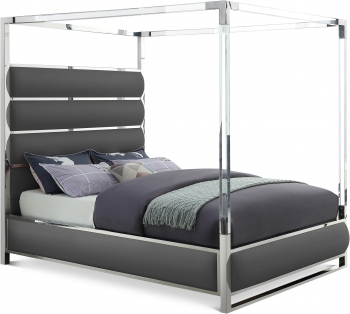 Grey Encore-Bed-Leather