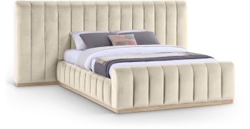 Cream Amara-Panel-Bed