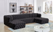 676Black-Sectional alternate view 1