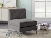 604Grey-Armless alternate view 3