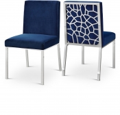 736Navy-C Double Chair