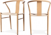 893Oak-C Double Chair