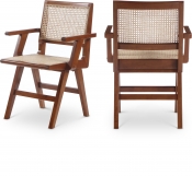 588Walnut-AC Double Chair