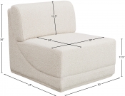 118Cream-Armless Dim