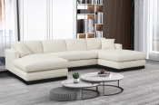 689Cream-Sectional alternate view 1