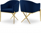 763Navy-C Double Chair