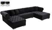 698Black-Sectional alternate view 1