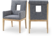 11045Navy-AC Double Chair