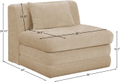 608Beige-Armless Dim