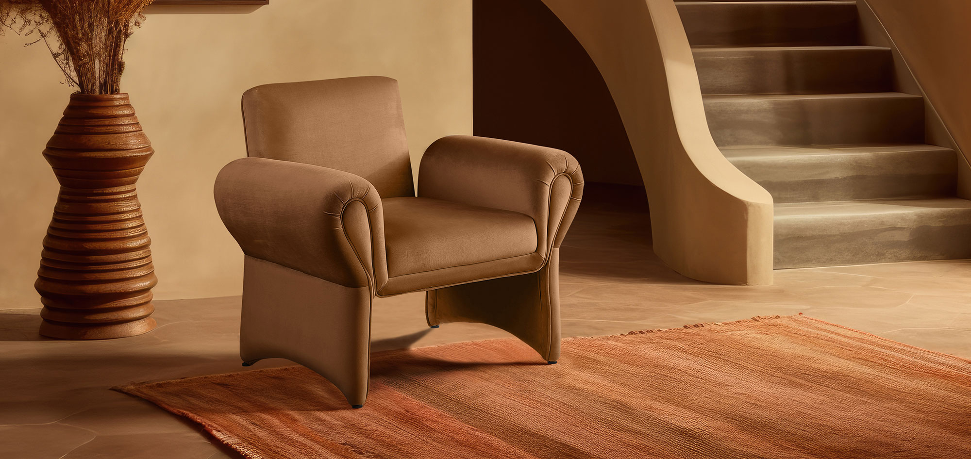 Fleurette Velvet Accent Chair